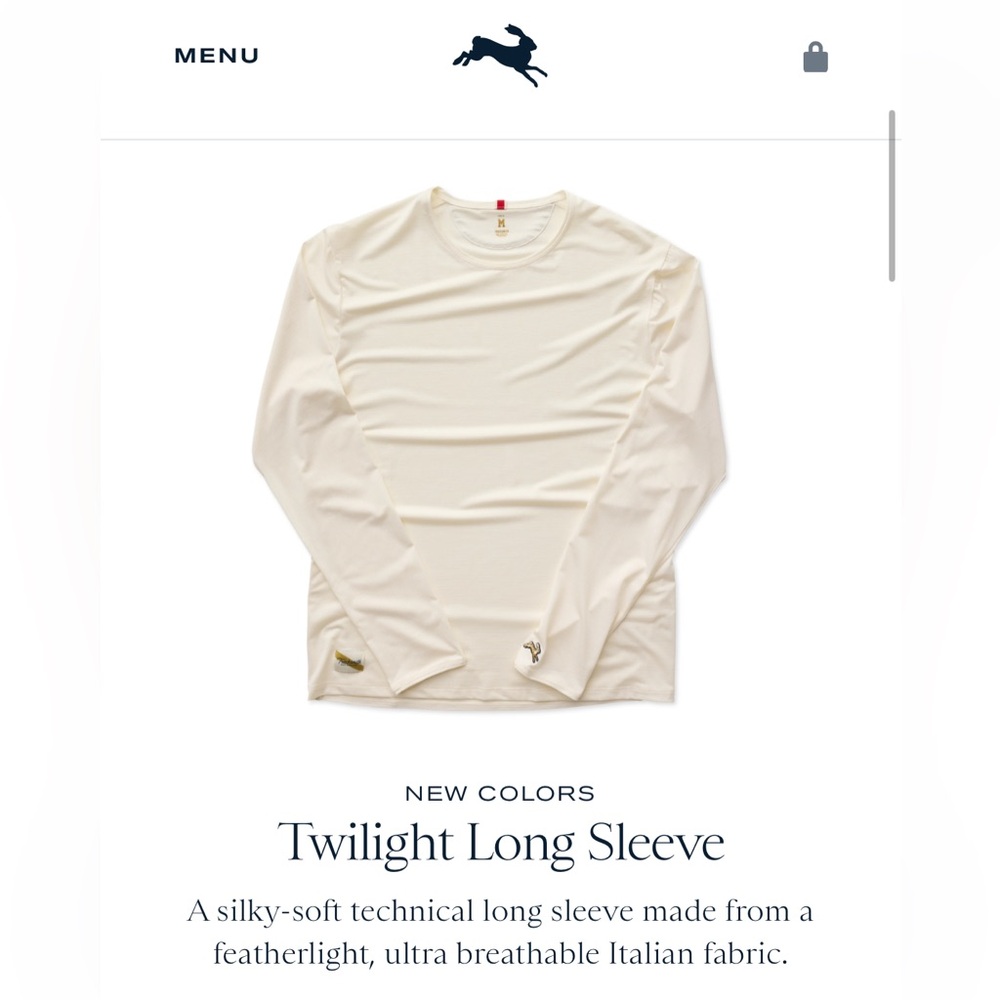 Tracksmith Cream Long Sleeve Shirt